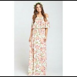 Show Me Your Mumu floral off the shoulder dress